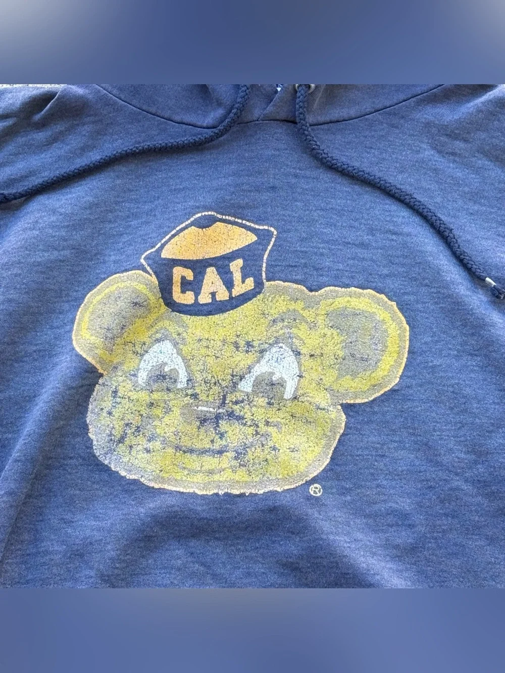 Vintage 90’s Distressed US BERKELEY Hane Navy Blue Hoodie